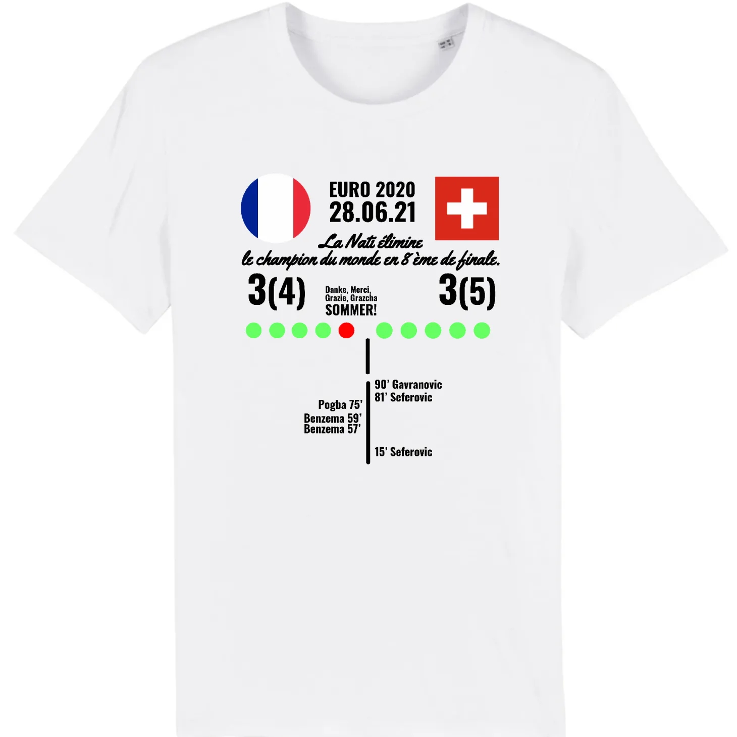 BIO-T-Shirt | Spiel Frankreich - Schweiz - Euro 2020