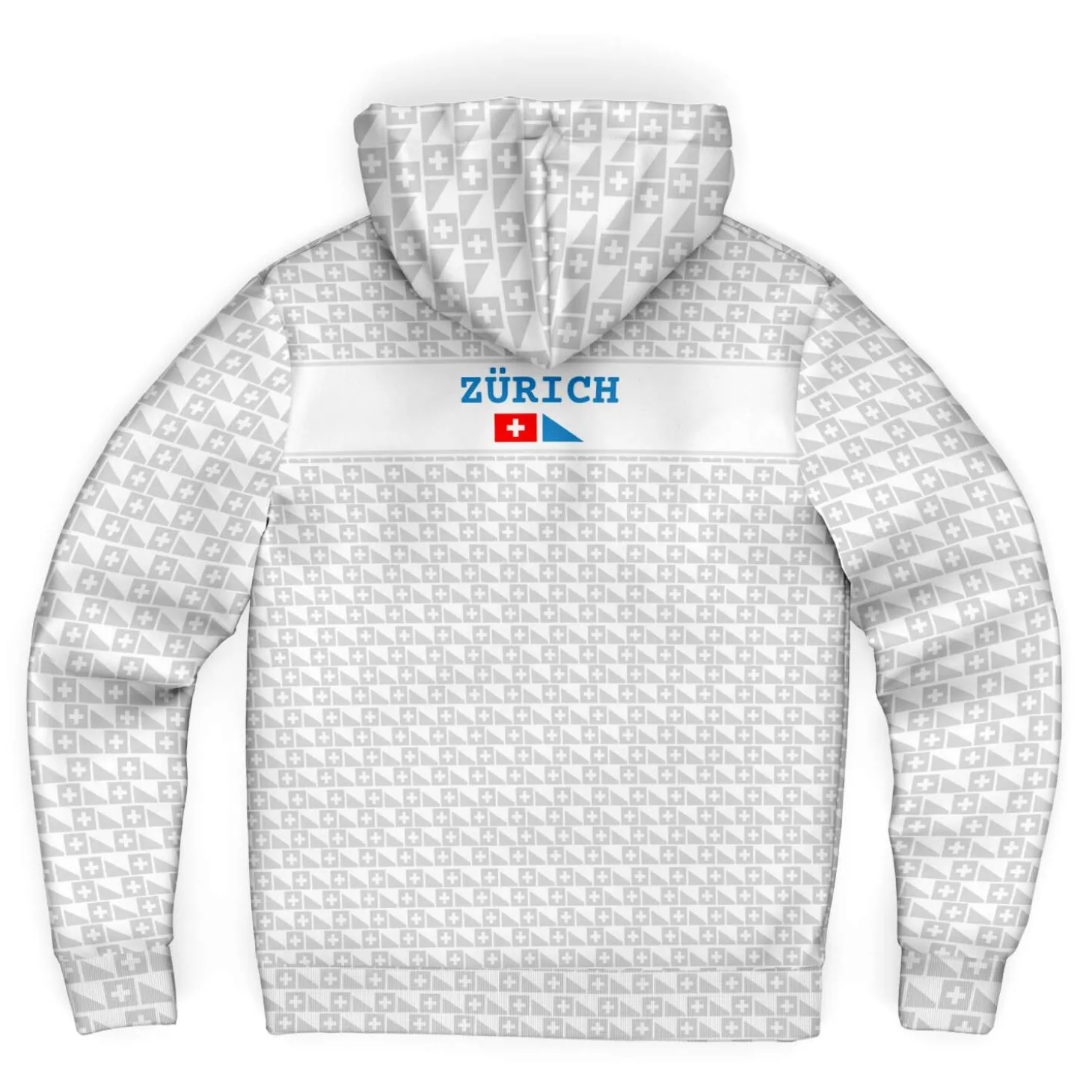 Deluxe Hoodie - Zürich Muster Weiß