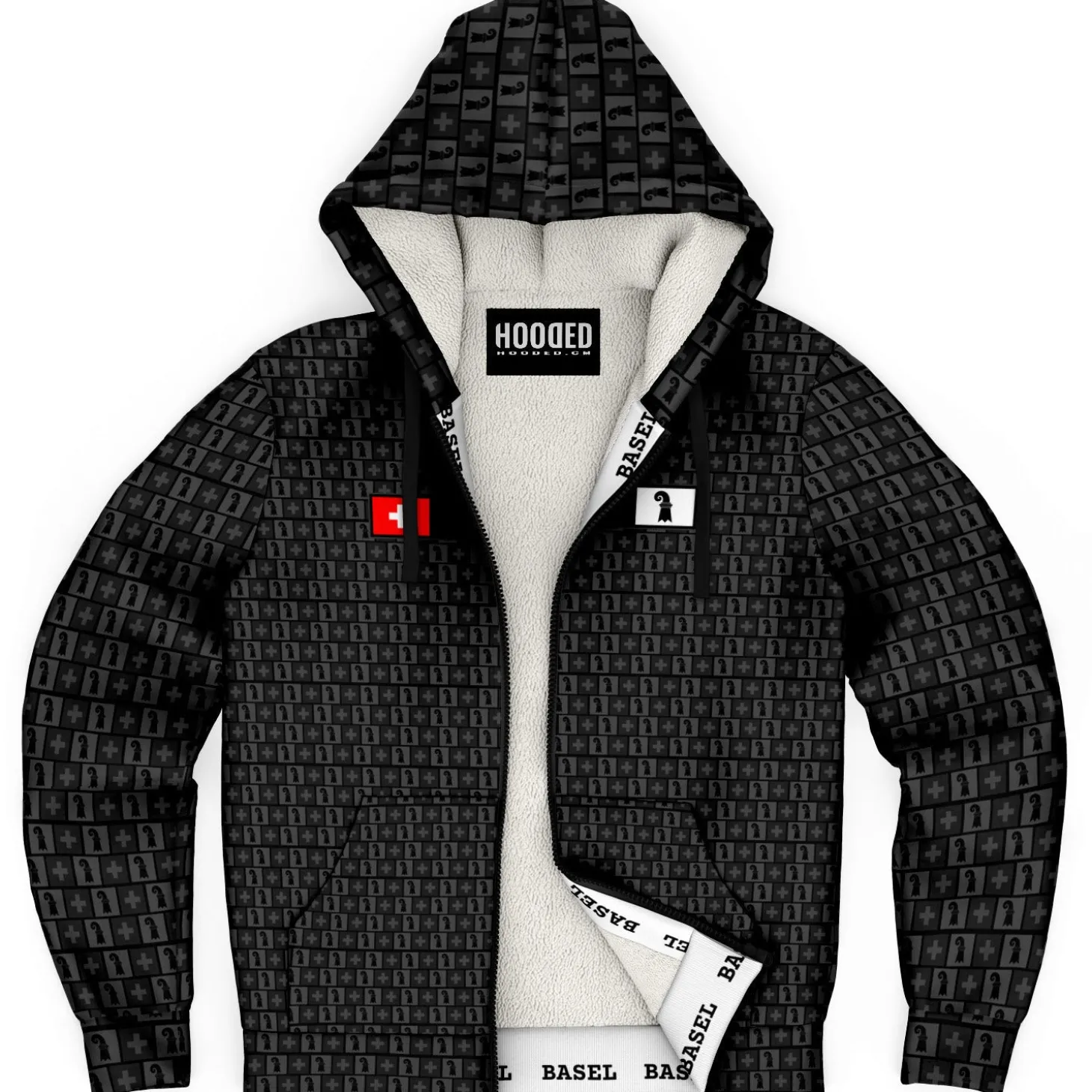 Deluxe-Hoodie | Muster Basel-Stadt