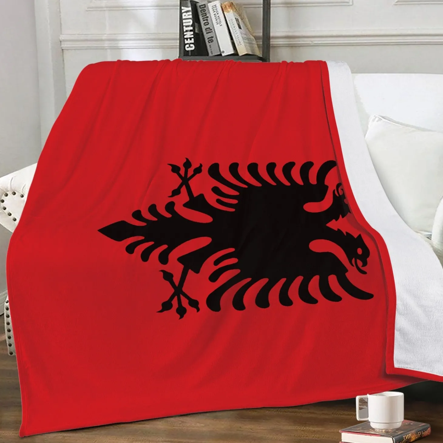 Fleecedecke Albanien Flagge