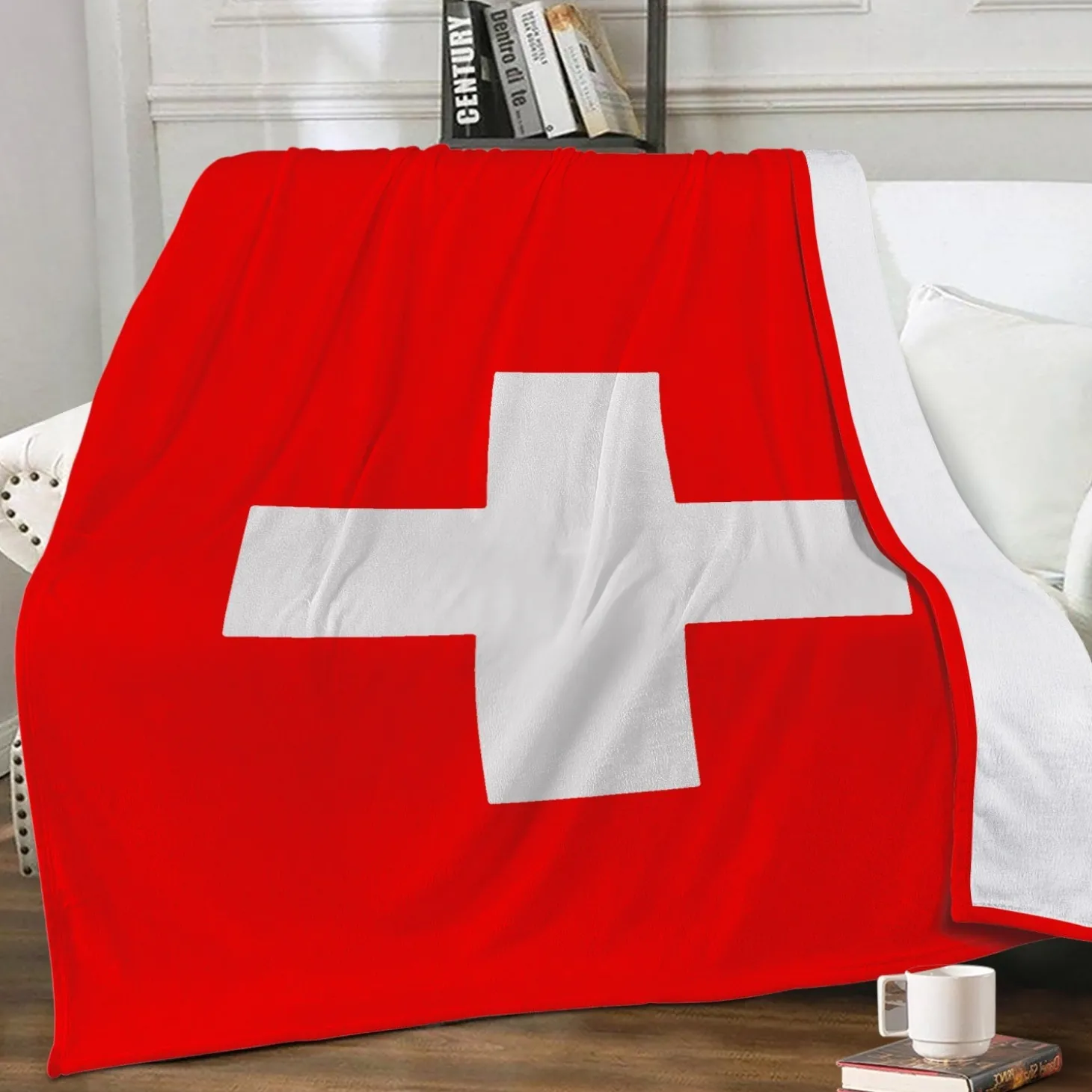 Fleecedecke Schweiz Flagge