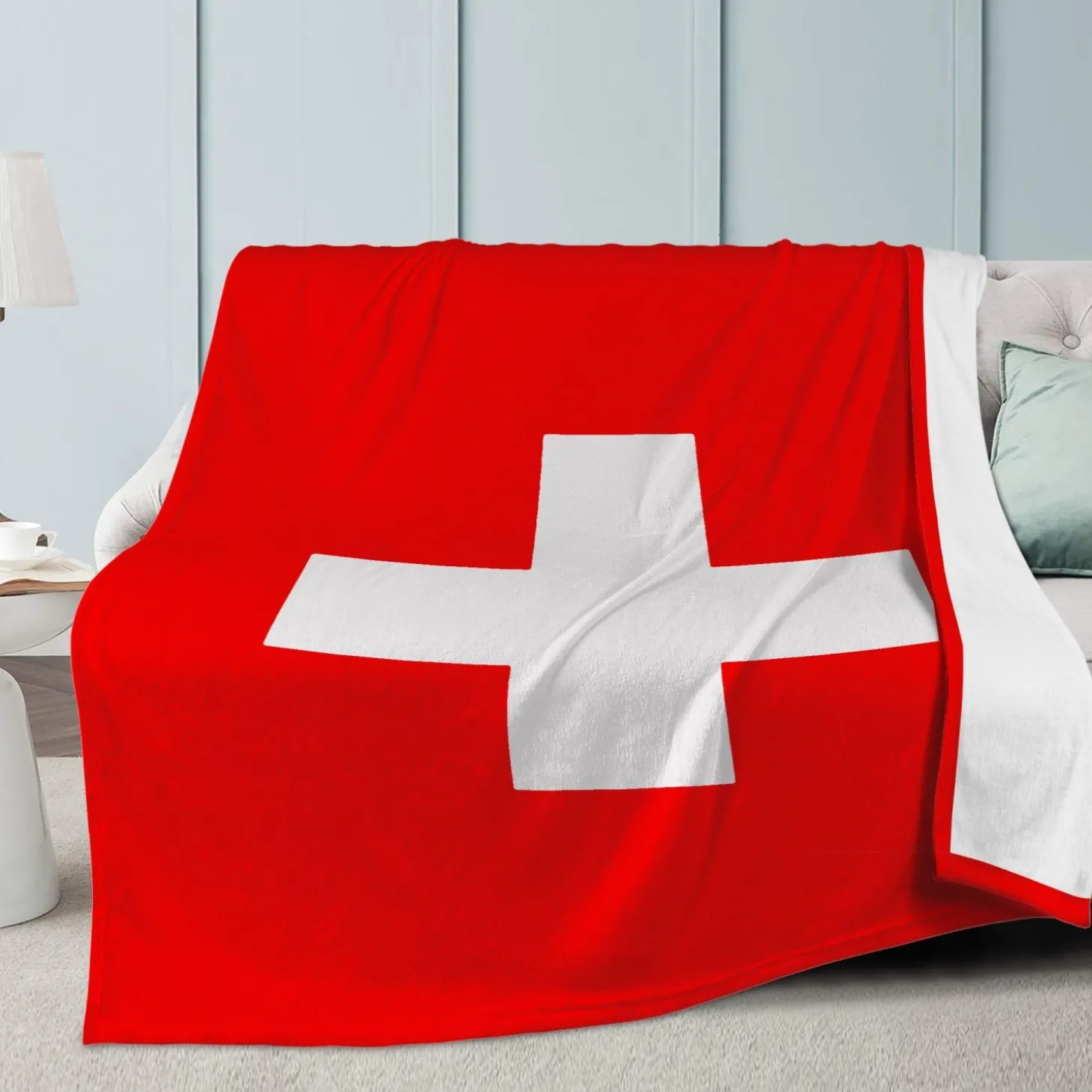 Fleecedecke Schweiz Flagge