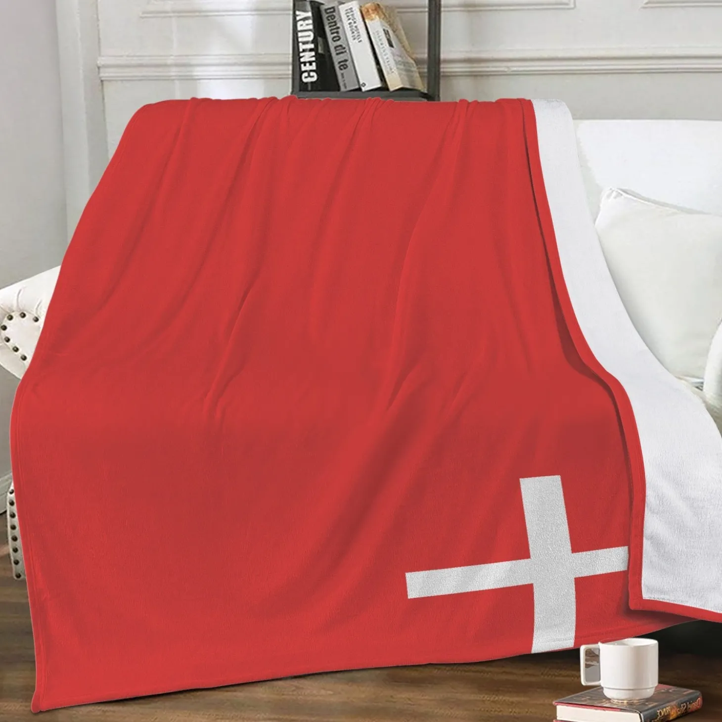 Fleecedecke Schwyz Flagge