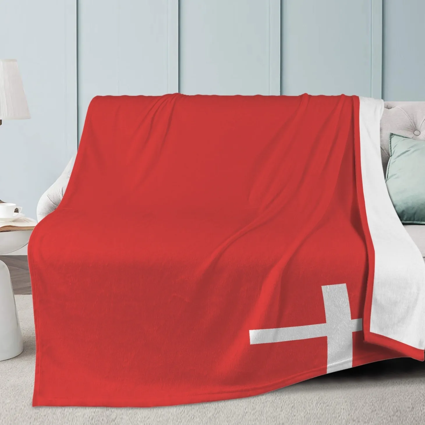 Fleecedecke Schwyz Flagge