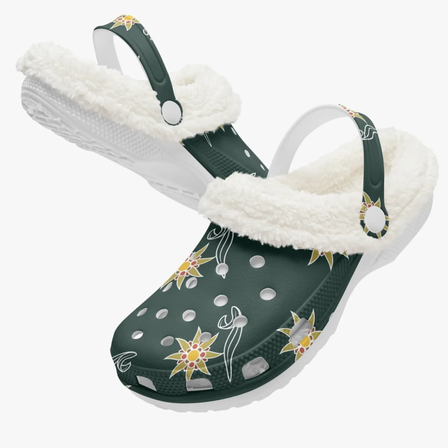 Gefütterte Sandalen/Schlappen Edelweiss