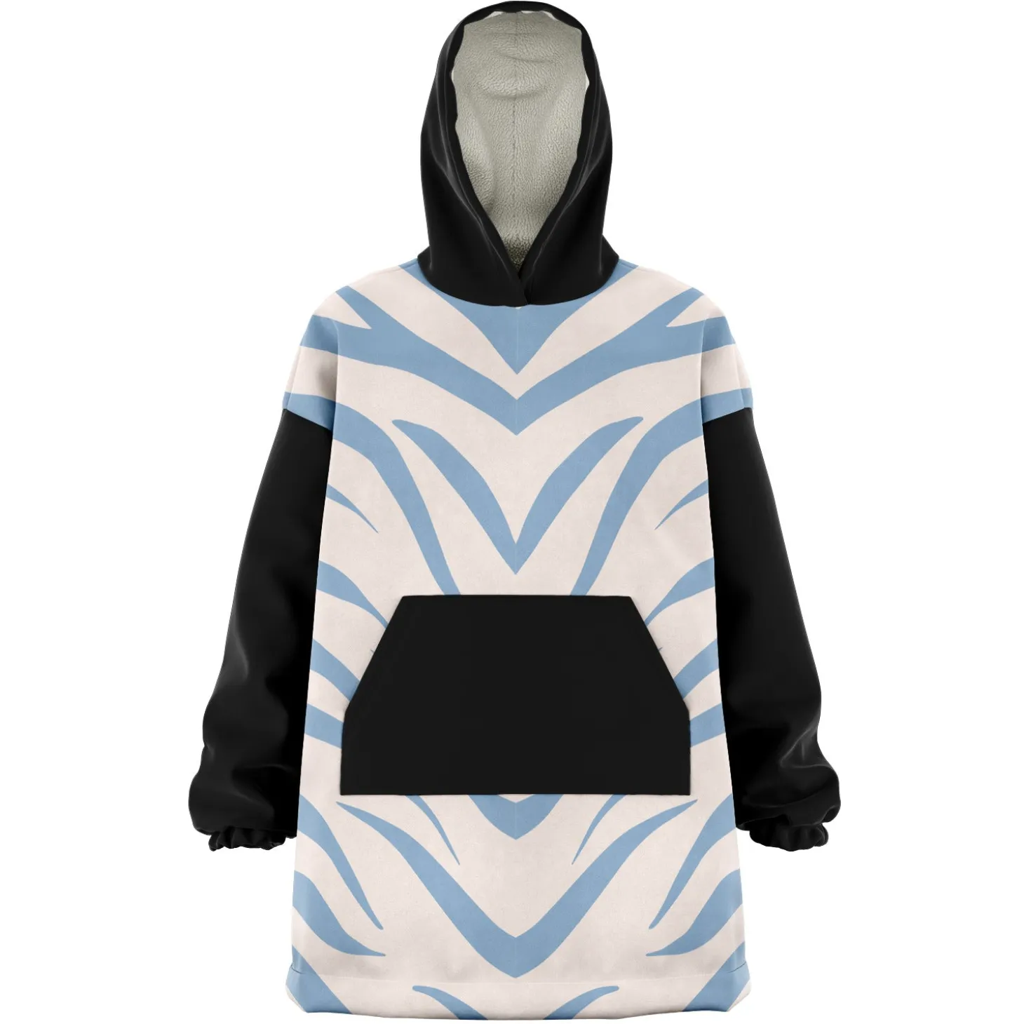 Gemütlicher Hoodie | blaues Zebra