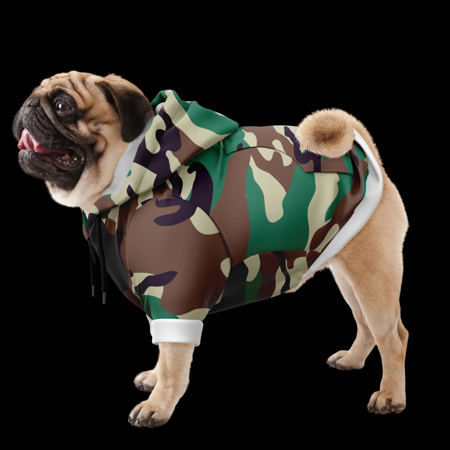 Kapuzenpulli mit Reißverschluss für Hunde | Tarnung