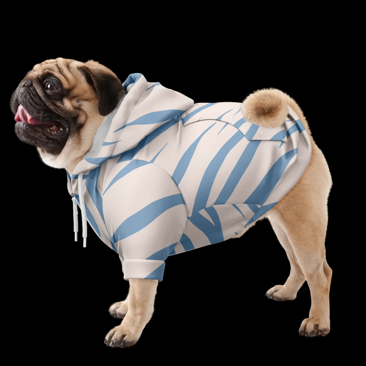Kapuzenpulli mit Reißverschluss für Hunde | Zebra