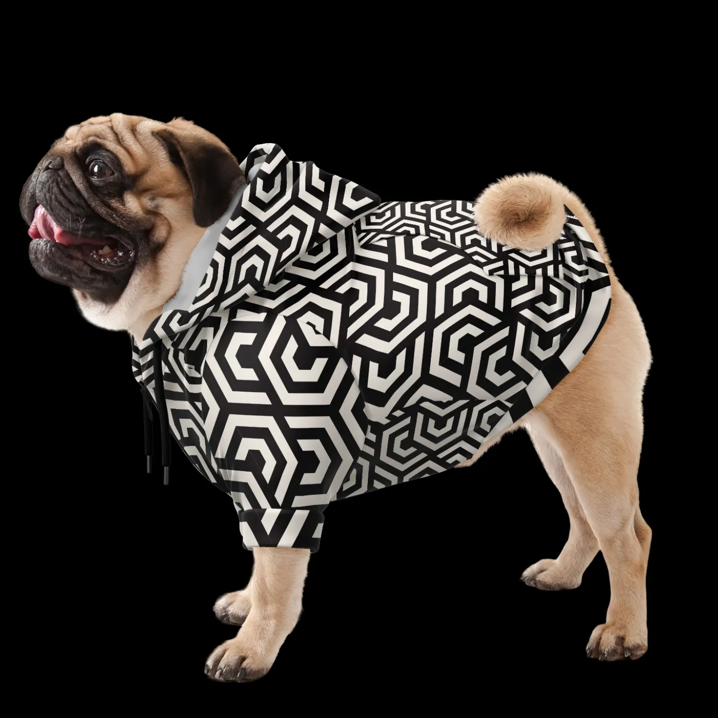 Kapuzenpulli mit Reißverschluss für Hunde | Abstrakt