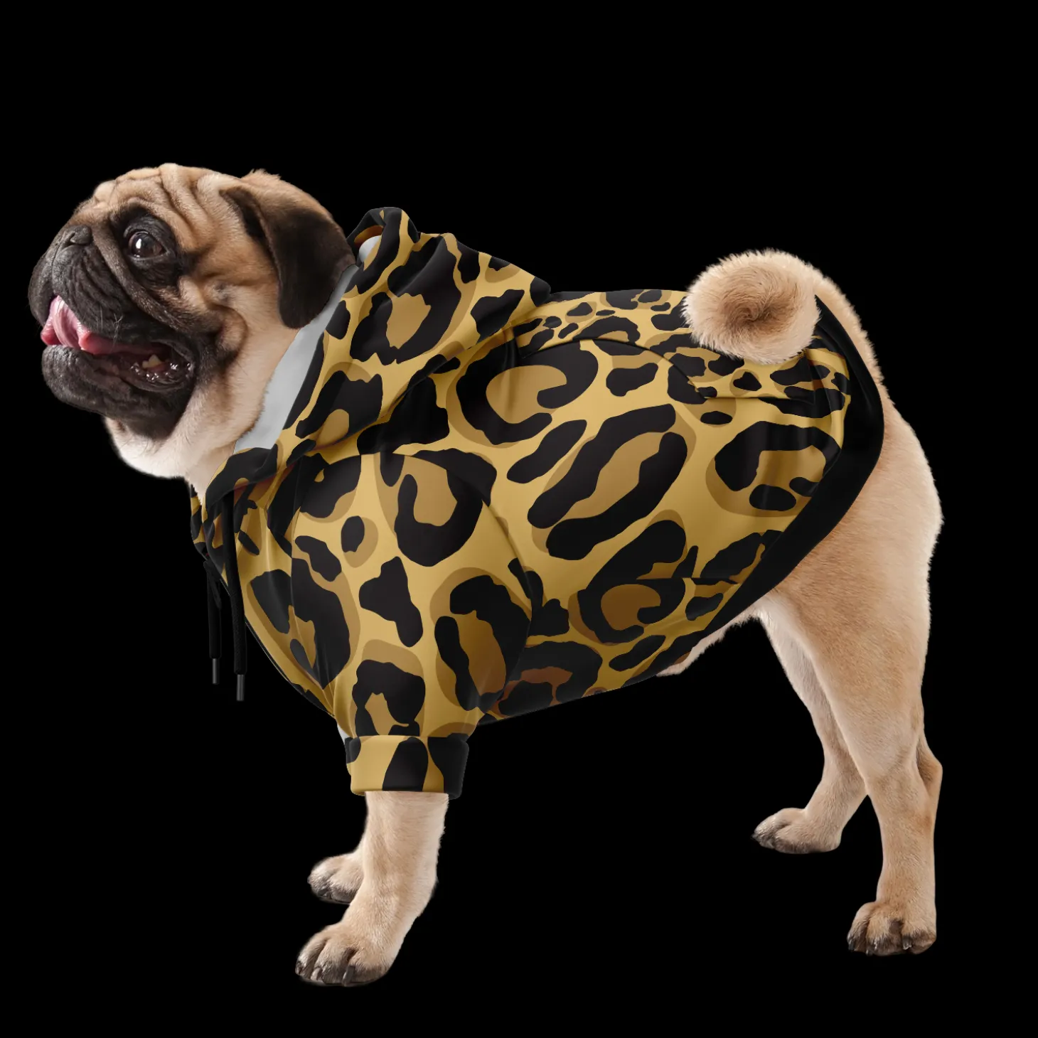 Kapuzenpulli mit Reißverschluss für Hunde | Leopard