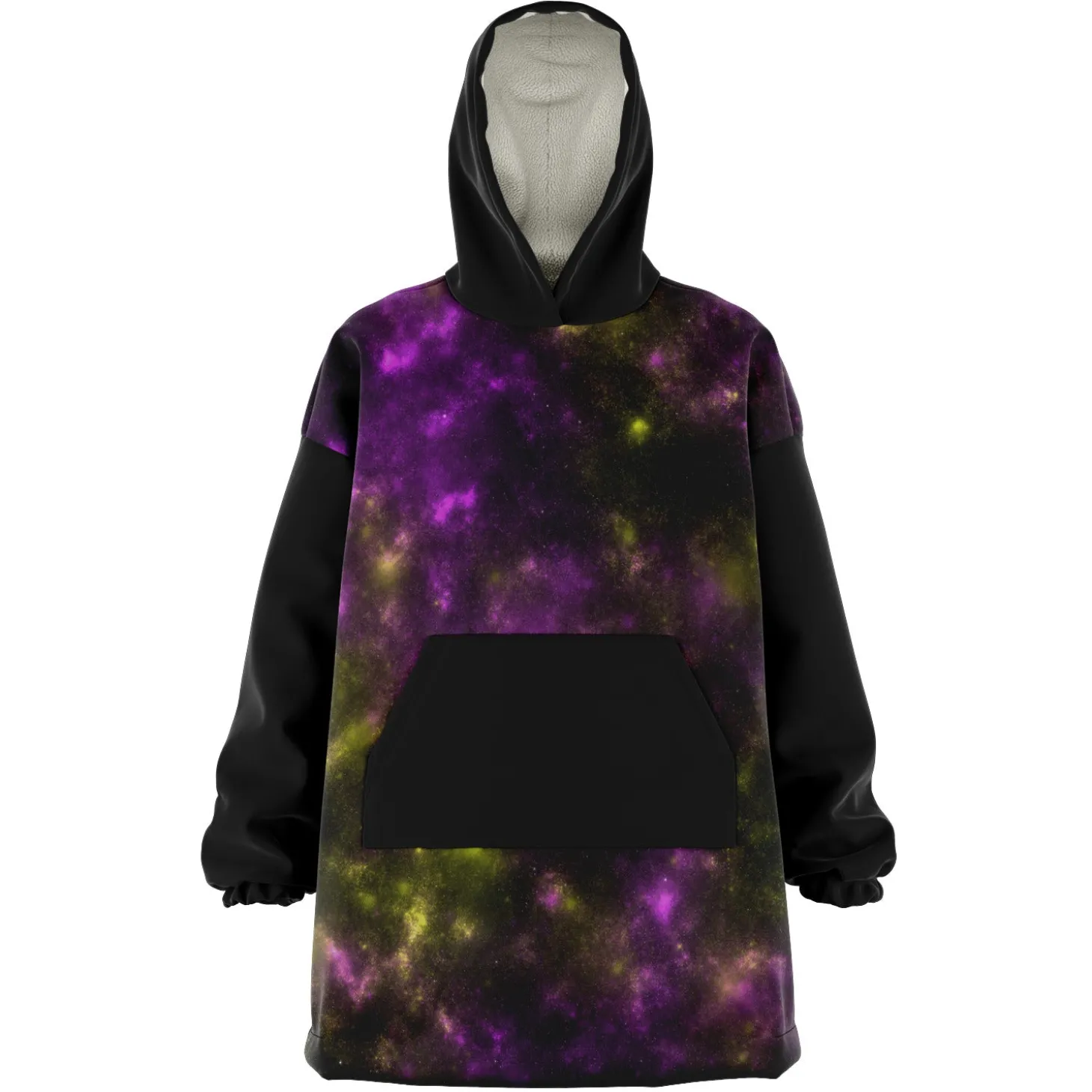 Kuscheliger Kapuzenpullover – Space Lila und Gelb
